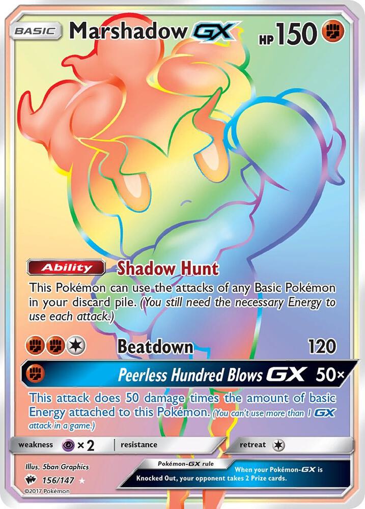Marshadow GX (Secret) - SM - Burning Shadows - 156/147