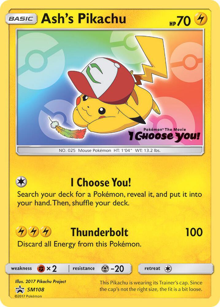 Ash's Pikachu - SM108 - SM Promos