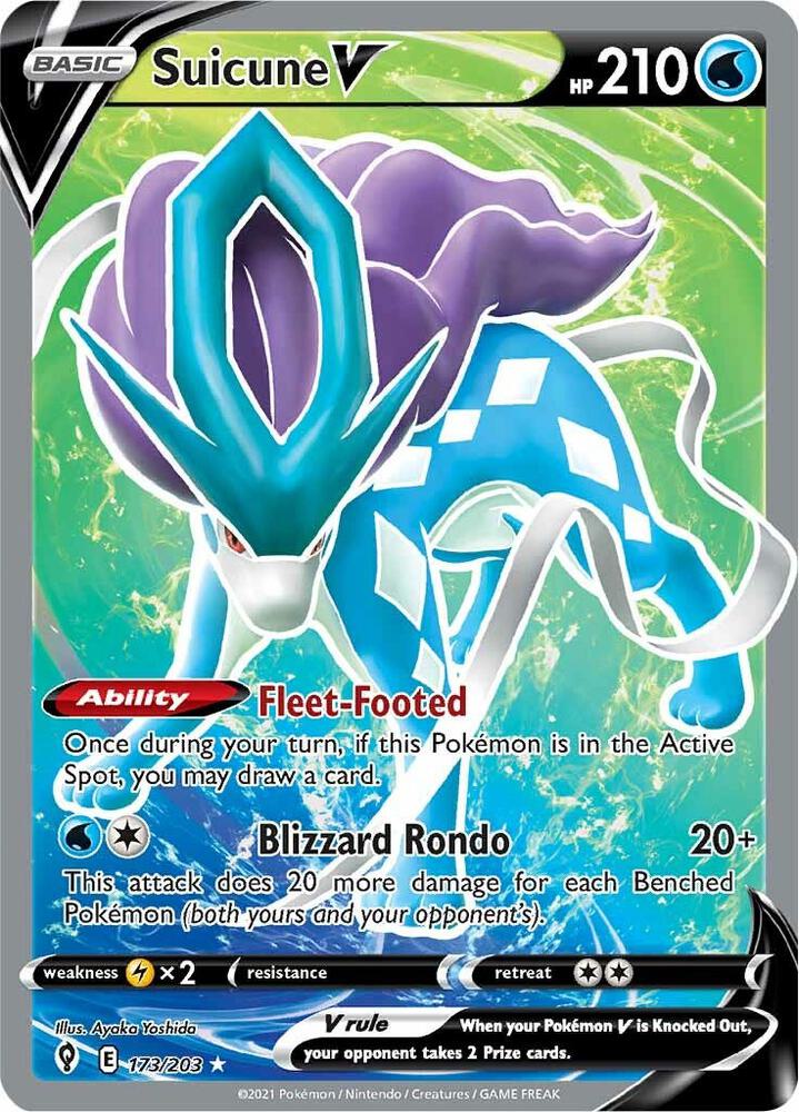 Suicune V (Full Art) - Evolving Skies - 173/203