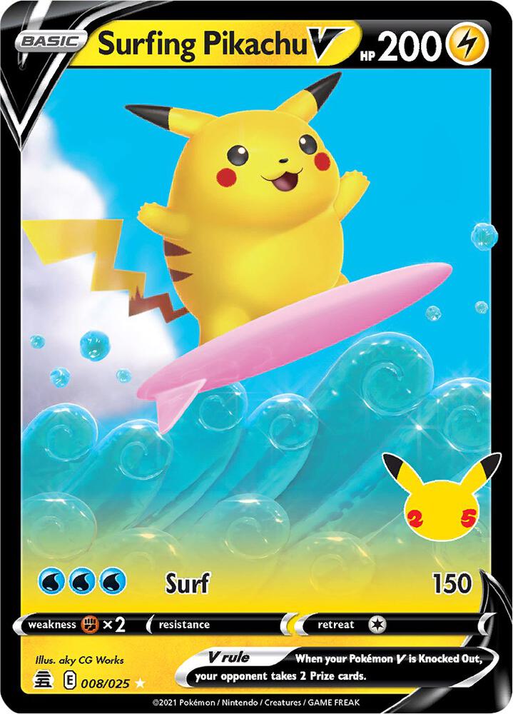 Surfing Pikachu V - Celebrations - 008/025