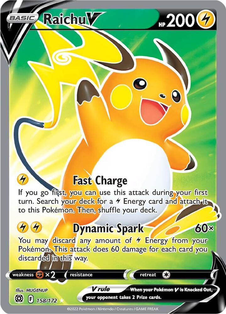 Raichu V (Full Art) - Brilliant Stars - 158/172
