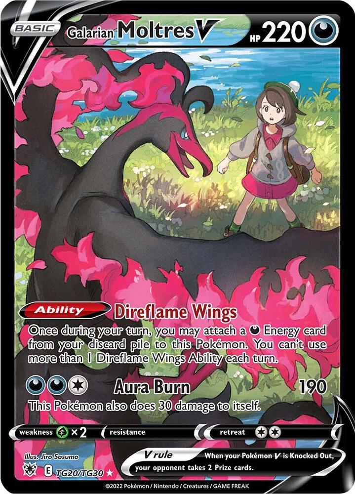 Galarian Moltres V - Astral Radiance Trainer Gallery - TG20/TG30