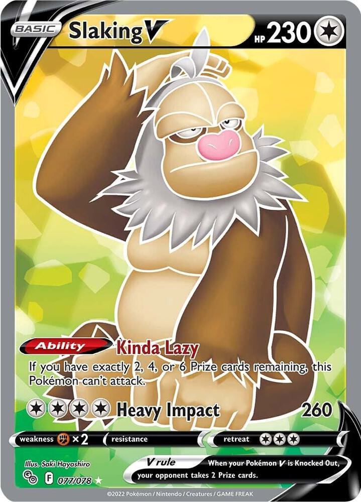 Slaking V (Full Art) - Pokemon GO - 077/078