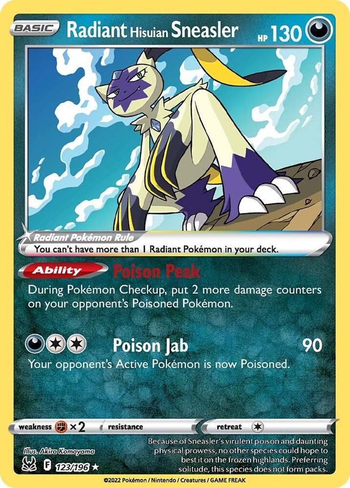 Radiant Hisuian Sneasler - Lost Origin - 123/196