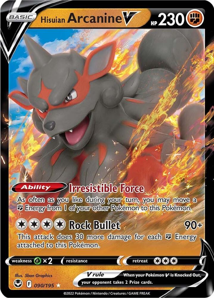 Hisuian Arcanine V - Silver Tempest - 090/195