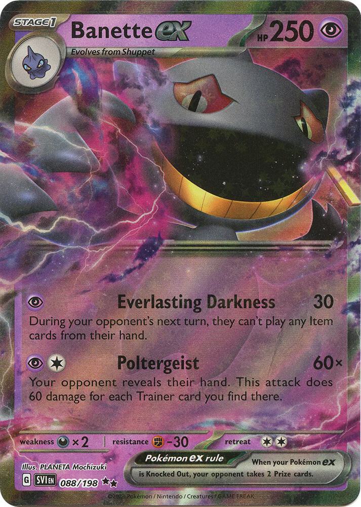 Banette ex - Scarlet & Violet Base Set - 088/198