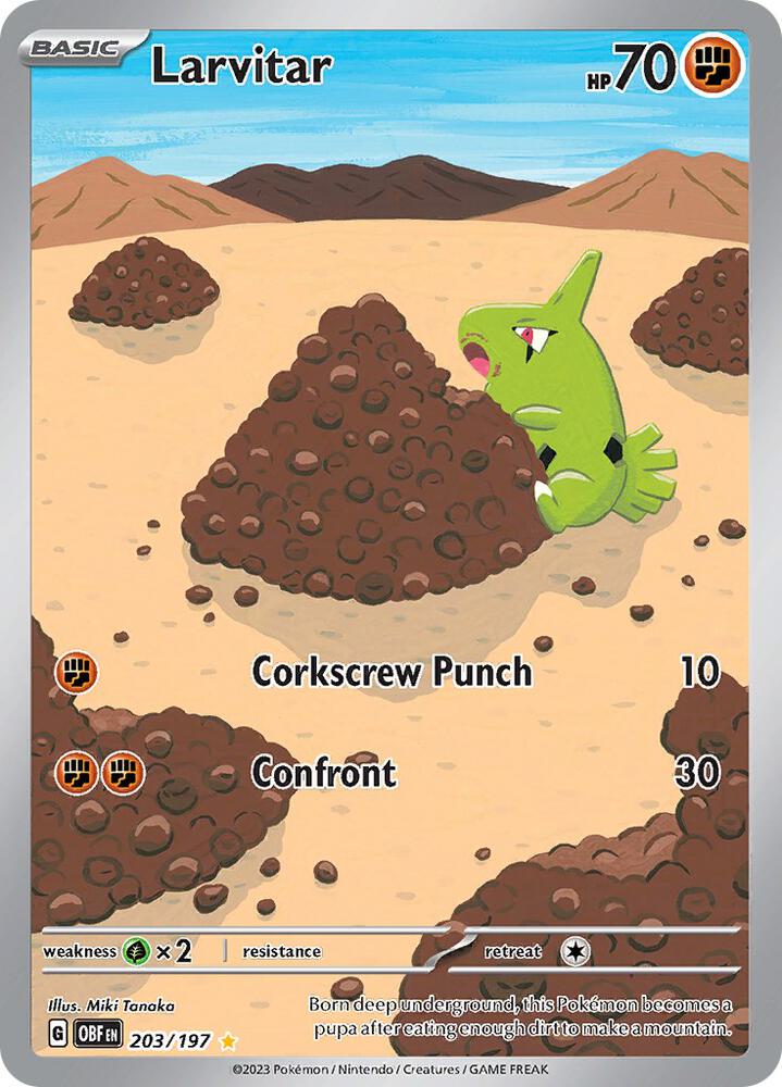 Larvitar - Obsidian Flames - 203/197