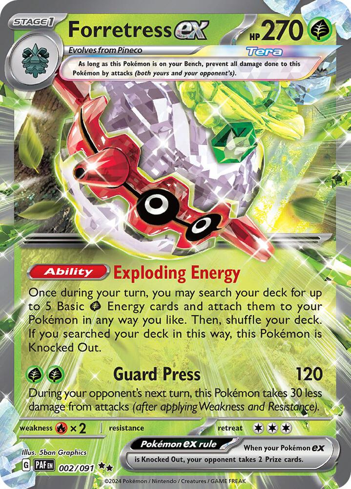 Forretress ex - 002/091 - Paldean Fates