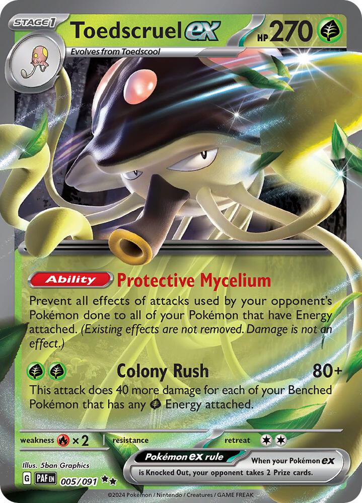 Toedscruel ex - Paldean Fates - 005/091