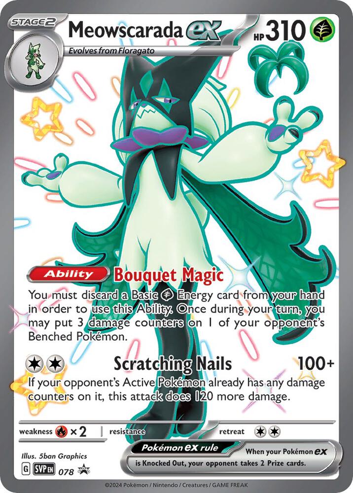 Meowscarada ex - 078 - Scarlet & Violet Promo Cards