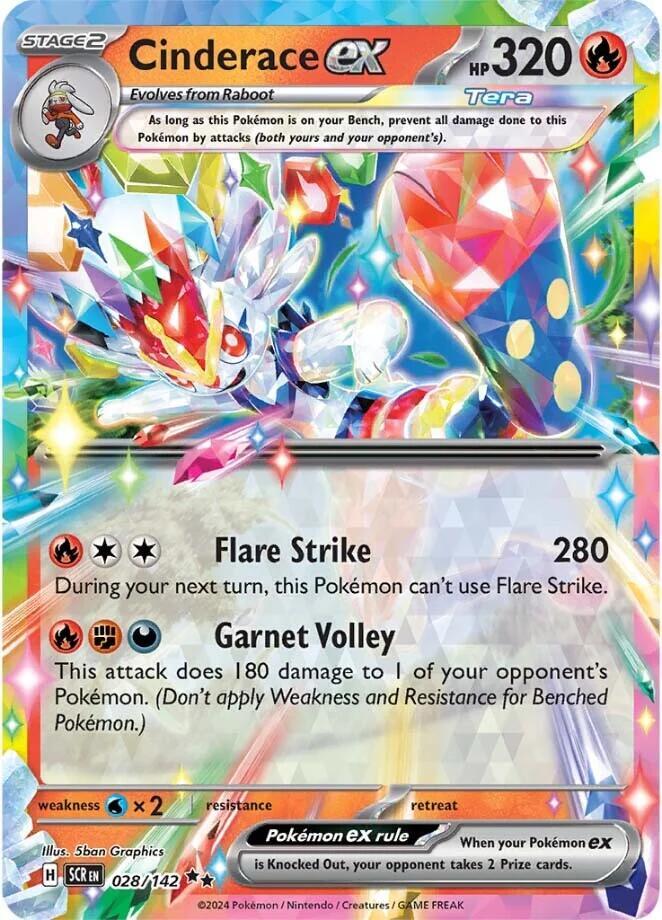 Cinderace ex - Stellar Crown - 028/142