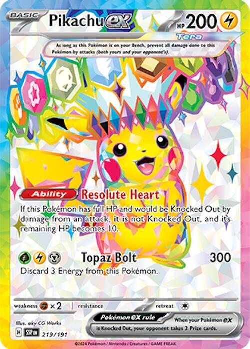Pikachu ex - Surging Sparks - 219/191