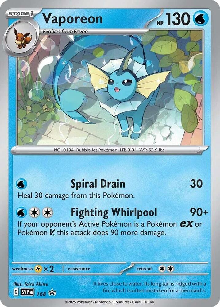 Vaporeon - 168 (Cosmos Holo) - Scarlet & Violet Promo Cards