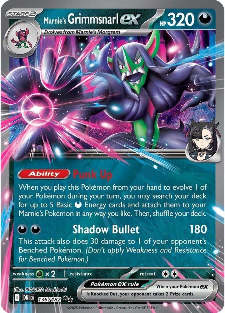 Marnie's Grimmsnarl ex - Destined Rivals - 136/182