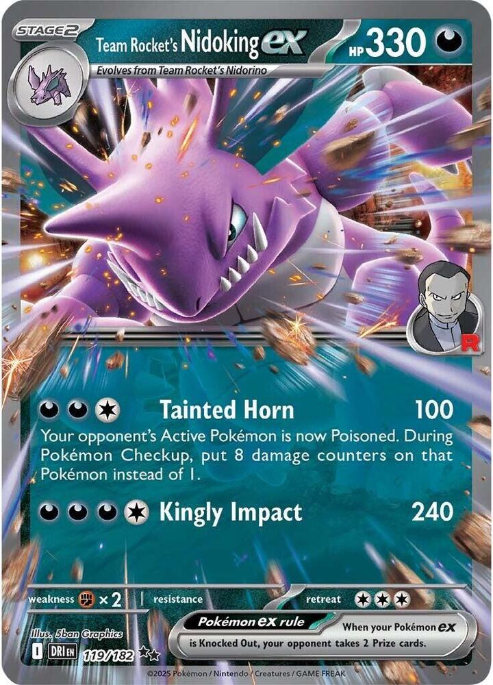 Team Rocket's Nidoking ex - Destined Rivals - 119/182