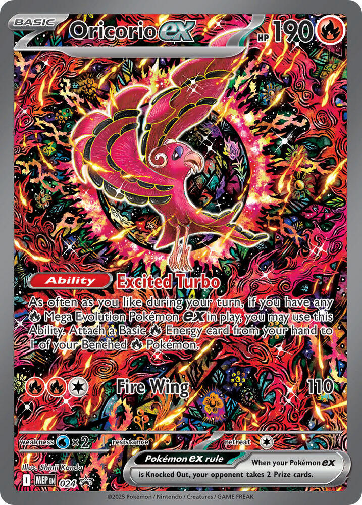Mega Charizard X ex + Oricorio EX promos (Sealed) - Mega Evolutions Promo - 023 & 024