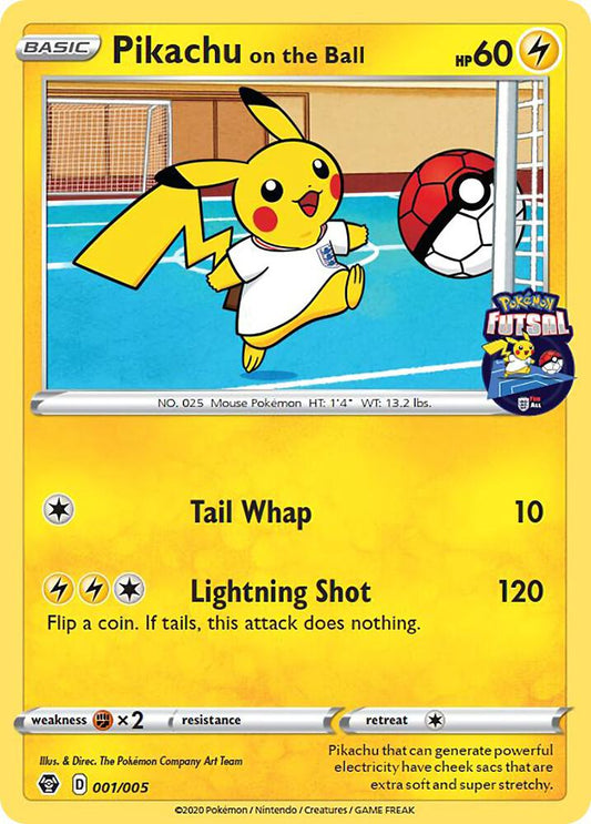 Pikachu on the Ball - 001/005 (Pokémon Futsal)