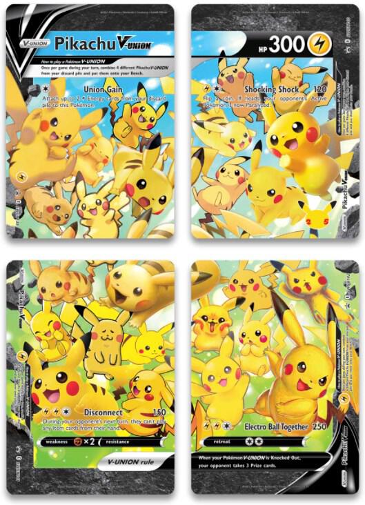 Pikachu V-Union [Set of 4] - Sword & Shield Promo Cards