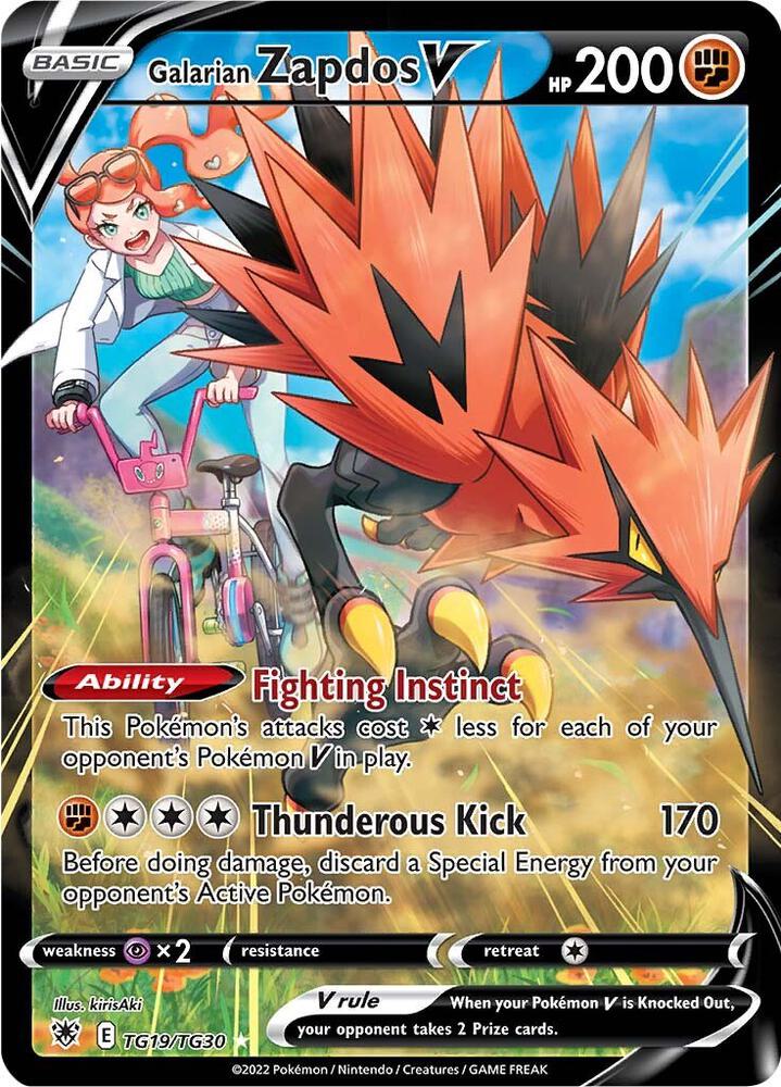 Galarian Zapdos V - Astral Radiance - TG19/TG30