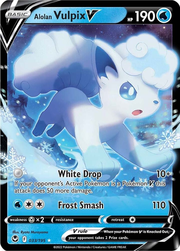 Alolan Vulpix V - Silver Tempest - 033/195