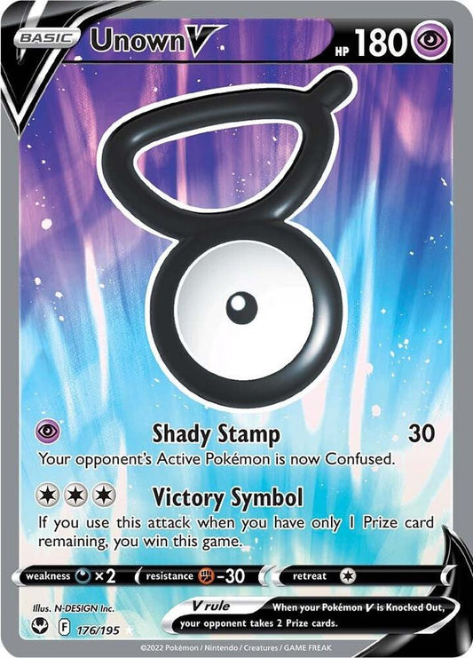 Unown V (Full Art) - Silver Tempest - 176/195
