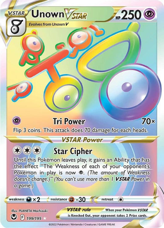 Unown VSTAR (Secret) - Silver Tempest - 199/195