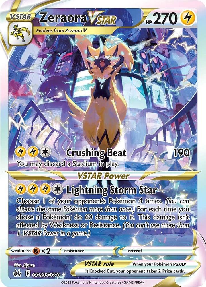 Zeraora VSTAR - Crown Zenith - GG43/GG70