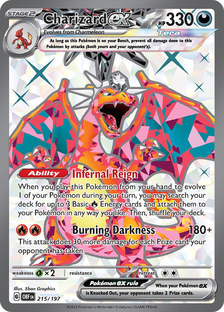 Charizard EX - 215/197 - Obsidian Flames
