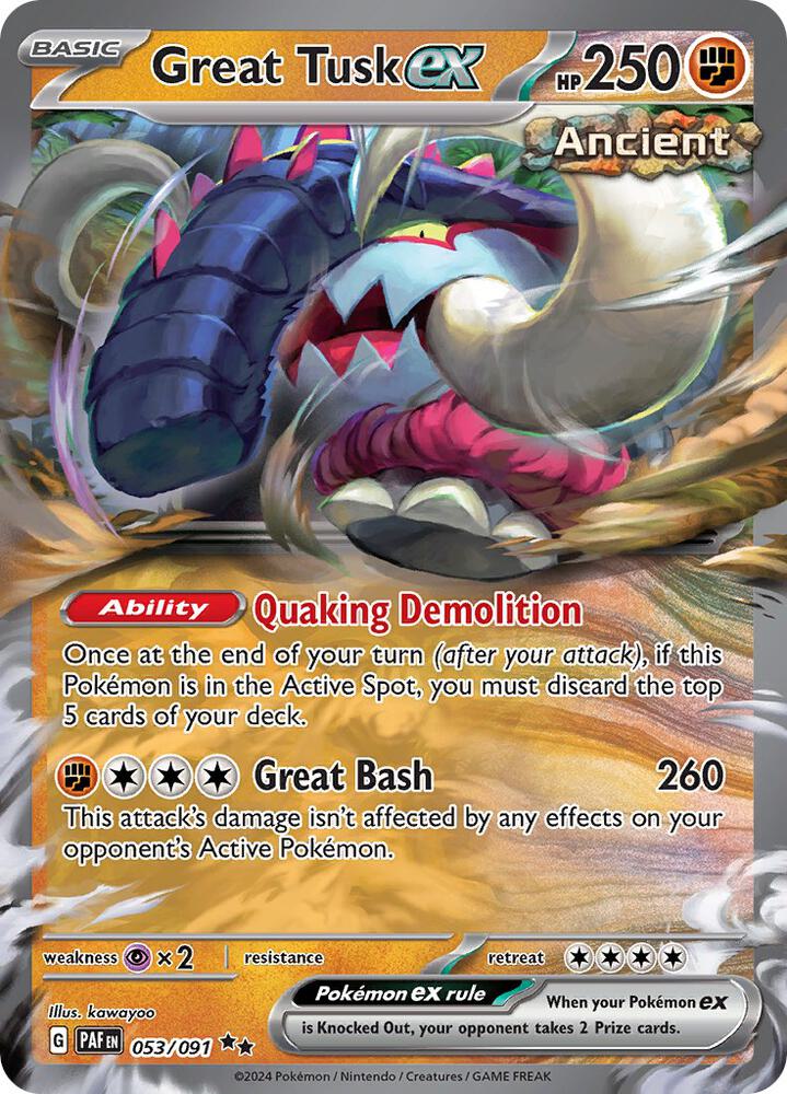 Great Tusk ex - Paldean Fates - 053/091