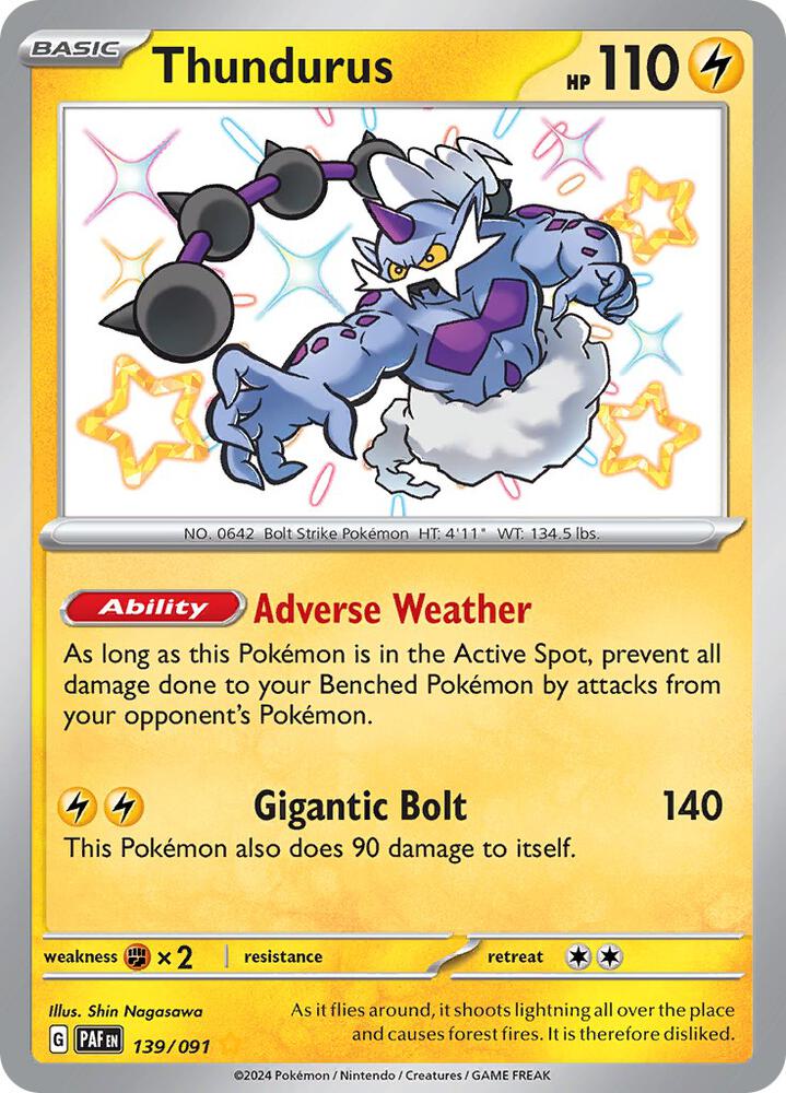 Thundurus - Paldean Fates - 139/091