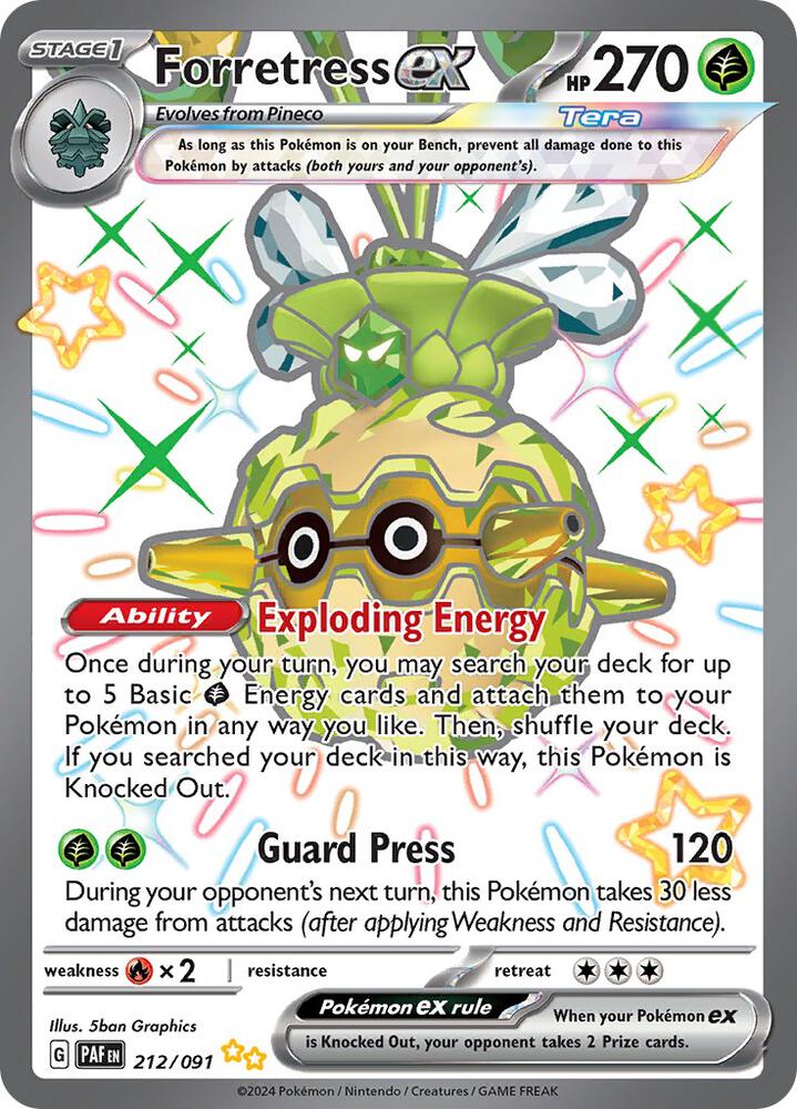 Forretress ex - 212/091 - Paldean Fates