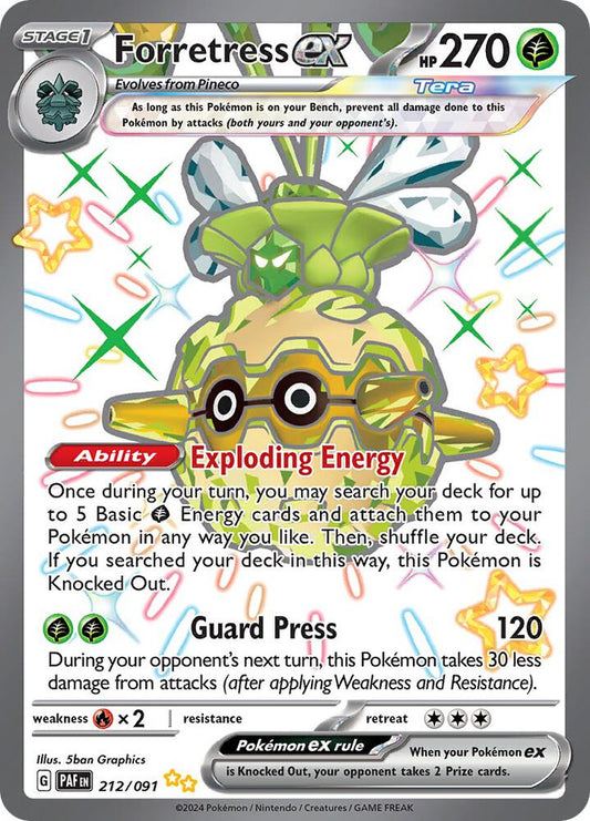 Forretress ex - 212/091 - Paldean Fates