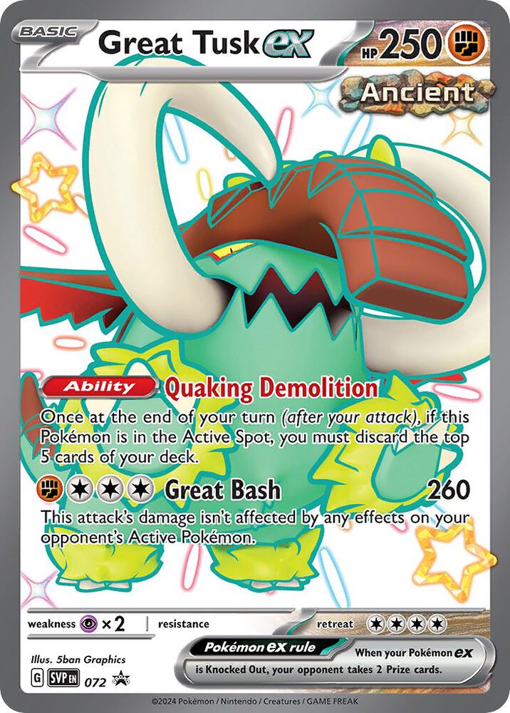 Great Tusk ex - Scarlet & Violet Promo - 072