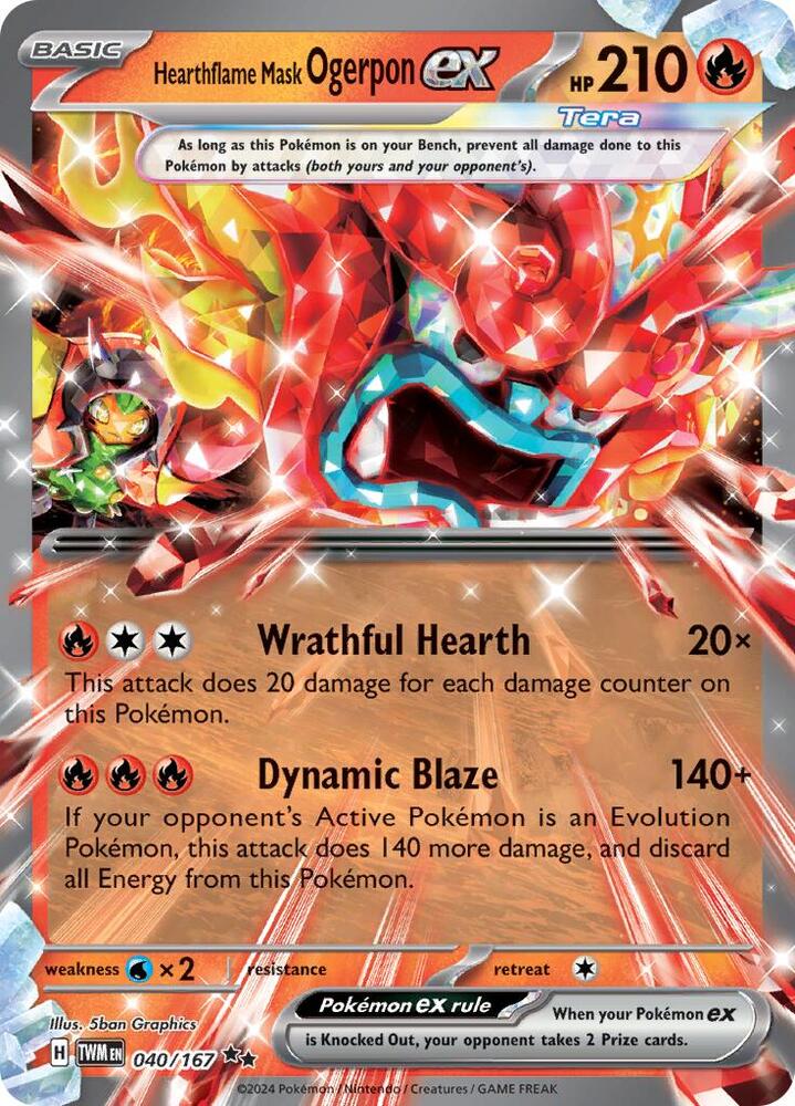 Heartflame Mask Ogerpon ex - Twilight Masquerade - 040/167