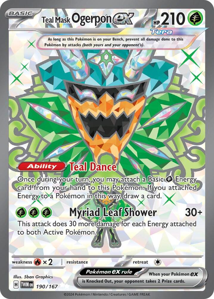 Teal Mask Ogerpon ex - 190/167 - Twilight Masquerade