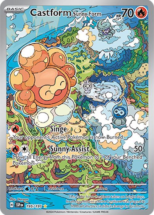 Castform Sunny Form - Surging Sparks - 195/191
