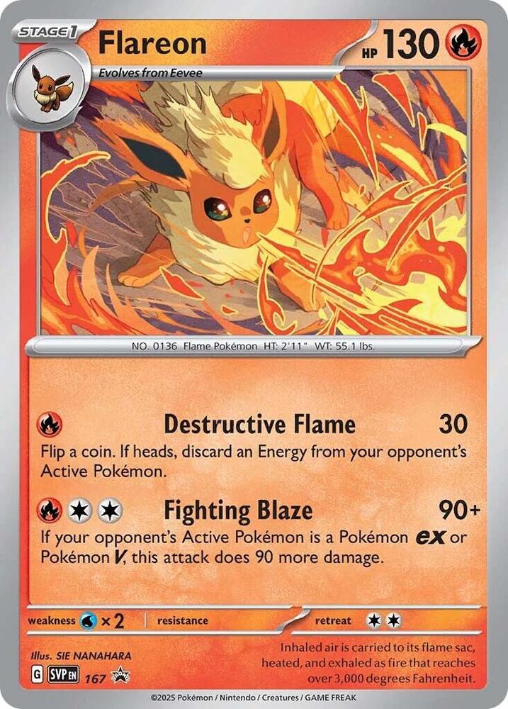 Flareon - 167 (Cosmos Holo) - Scarlet & Violet Promo Cards