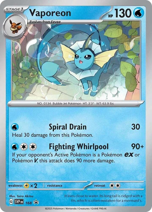 Vaporeon - 168 (Cosmos Holo) - Scarlet & Violet Promo Cards