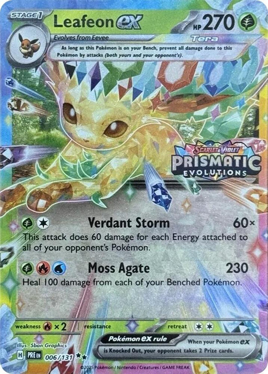 Leafeon ex (sealed) - 006/131 - Prismatic Evolutions Stamp