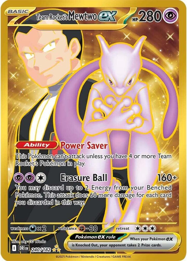 Team Rocket's Mewtwo ex - 240/182 - Destined Rivals
