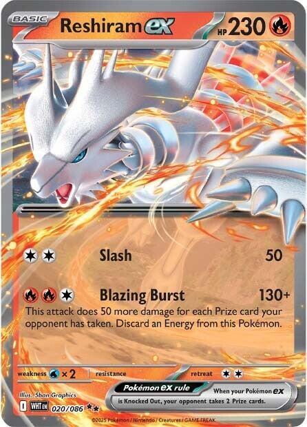 Reshiram ex - White Flare - 020/086