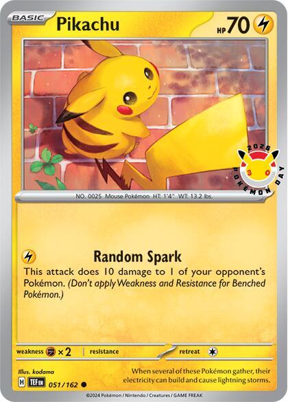 Pikachu (Pokemon Day 2026) - Promo Card - 051/162