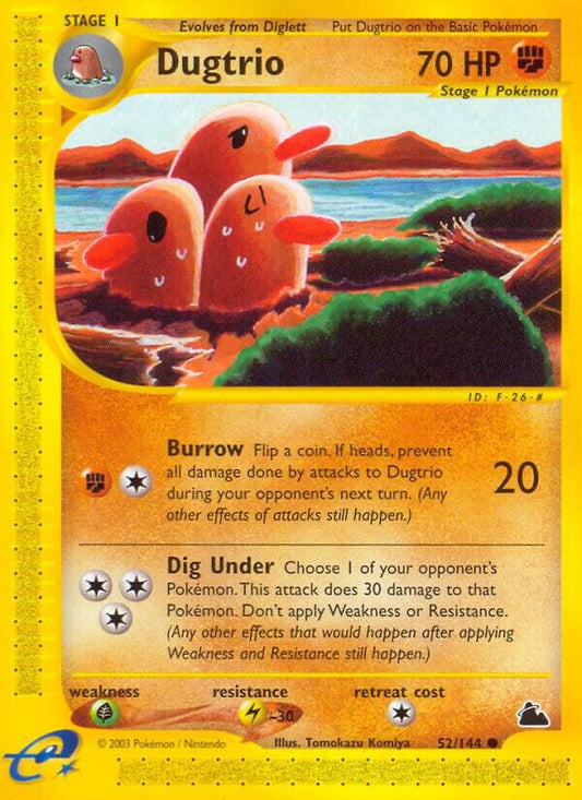 Dugtrio (non-holo) - Skyridge - 52/144